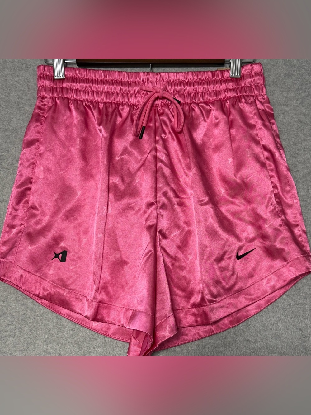 Nike A’ja Wilson Pink Satin Basketball Shorts Women’s Small Pink Dri-FIT NWT